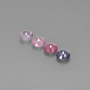 Pedras preciosas de espinélio multicolorido natural de  ct, corte redondo, VVS-VS