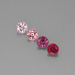 Pedras preciosas de espinélio multicolorido natural de  ct, corte redondo, VVS-VS