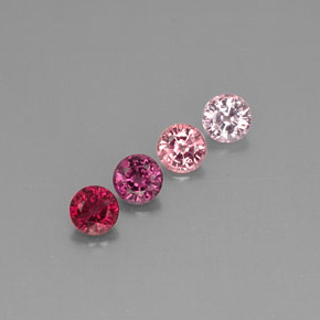 Pedras preciosas de espinélio multicolorido natural de  ct, corte redondo, VVS-VS
