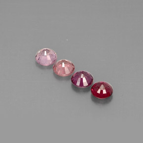 Pedras preciosas de espinélio multicolorido natural de  ct, corte redondo, VVS-VS