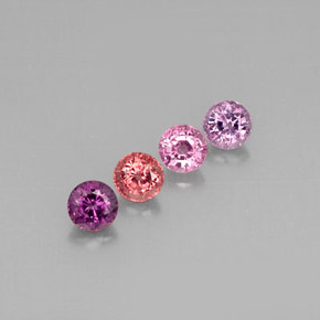 Pedras preciosas de espinélio multicolorido natural de  ct, corte redondo, VVS-VS