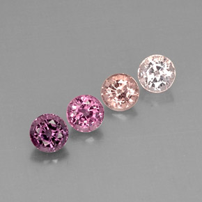Pedras preciosas de espinélio multicolorido natural de  ct, corte redondo, VVS-VS