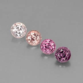 Pedras preciosas de espinélio multicolorido natural de  ct, corte redondo, VVS-VS
