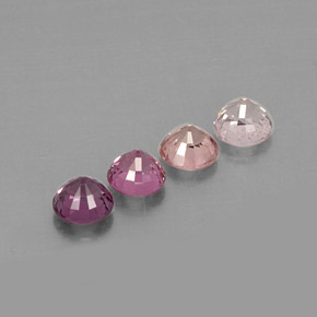 Pedras preciosas de espinélio multicolorido natural de  ct, corte redondo, VVS-VS