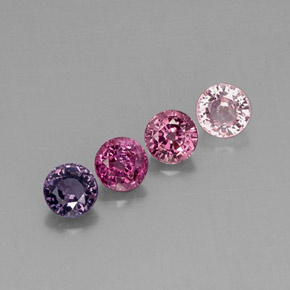 Pedras preciosas de espinélio multicolorido natural de  ct, corte redondo, VVS-VS