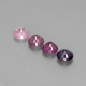 Pedras preciosas de espinélio multicolorido natural de  ct, corte redondo, VVS-VS