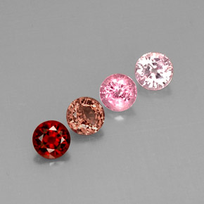 Pedras preciosas de espinélio multicolorido natural de  ct, corte redondo, VVS-VS