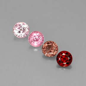 Pedras preciosas de espinélio multicolorido natural de  ct, corte redondo, VVS-VS