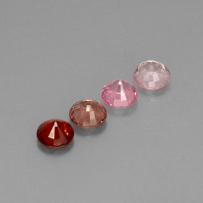 Pedras preciosas de espinélio multicolorido natural de  ct, corte redondo, VVS-VS