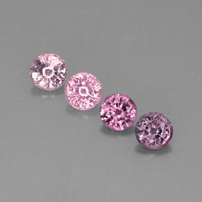 Pedras preciosas de espinélio multicolorido natural de  ct, corte redondo, VVS-VS