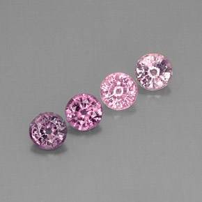 Pedras preciosas de espinélio multicolorido natural de  ct, corte redondo, VVS-VS