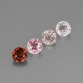 Pedras preciosas de espinélio multicolorido natural de  ct, corte redondo, VVS-VS