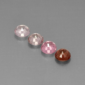 Pedras preciosas de espinélio multicolorido natural de  ct, corte redondo, VVS-VS