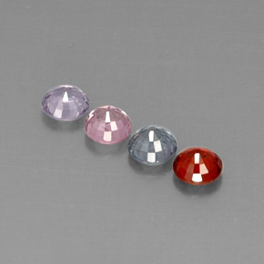 Pedras preciosas de espinélio multicolorido natural de  ct, corte redondo, VVS-VS