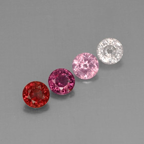 Pedras preciosas de espinélio multicolorido natural de  ct, corte redondo, VVS-VS