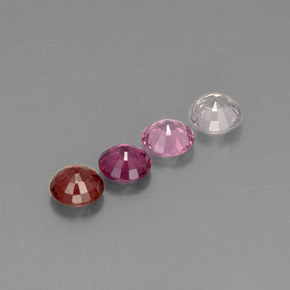 Pedras preciosas de espinélio multicolorido natural de  ct, corte redondo, VVS-VS
