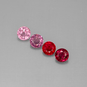 Pedras preciosas de espinélio multicolorido natural de  ct, corte redondo, VVS-VS