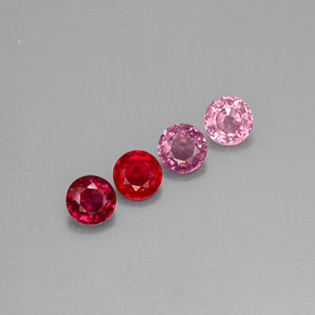 Pedras preciosas de espinélio multicolorido natural de  ct, corte redondo, VVS-VS