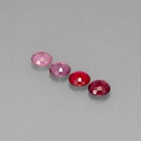 Pedras preciosas de espinélio multicolorido natural de  ct, corte redondo, VVS-VS