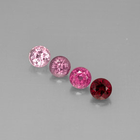 Pedras preciosas de espinélio multicolorido natural de  ct, corte redondo, VVS-VS