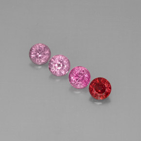 Pedras preciosas de espinélio multicolorido natural de  ct, corte redondo, VVS-VS