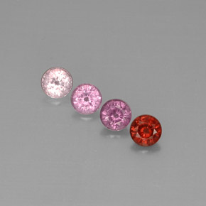 Pedras preciosas de espinélio multicolorido natural de  ct, corte redondo, VVS-VS