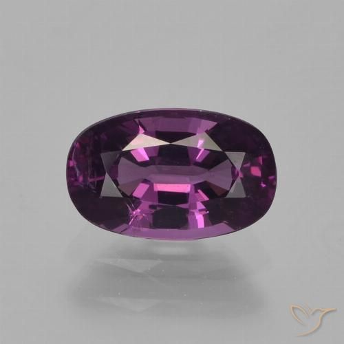 Espinélio roxo natural 1,10ct, corte oval, VS