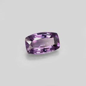 Espinélio roxo natural 1,30ct, almofada cortada, VS