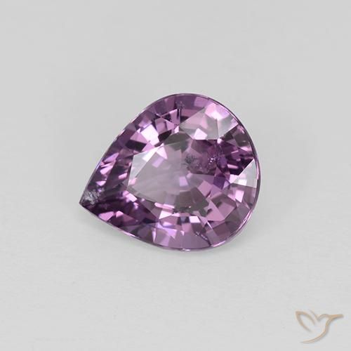 Espinélio roxo natural 1,15ct, formato de pêra, VS