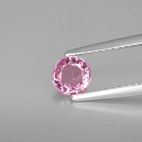 Espinélio rosa natural 0,59ct, corte redondo, VS