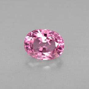 Espinélio rosa natural 1,20ct, corte oval, VVS-VS