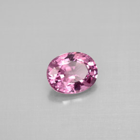 Espinélio rosa natural 1,12ct, corte oval, VS