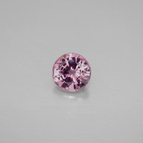 Espinélio rosa natural 0,78ct, corte redondo, VS