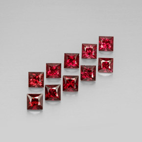 Pedras preciosas de espinélio vermelho natural de  ct, quadrado, VVS-VS