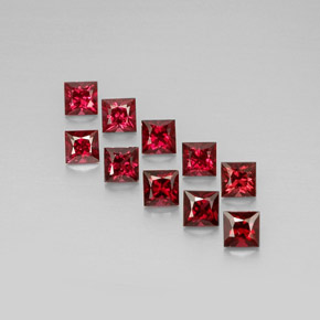 Pedras preciosas de espinélio vermelho natural de  ct, quadrado, VVS-VS