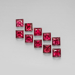 Pedras preciosas de espinélio vermelho natural de  ct, quadrado, VVS-VS