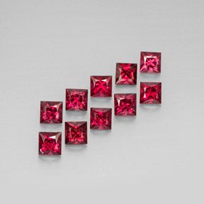 Pedras preciosas de espinélio vermelho natural de  ct, quadrado, VVS-VS