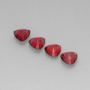 Pedras preciosas de espinélio vermelho natural de  ct, trillion, VVS-VS