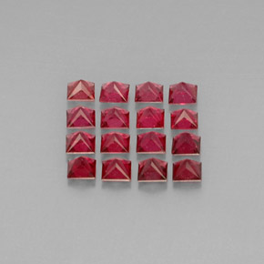 Pedras preciosas de espinélio vermelho natural de  ct, quadrado, VVS-VS