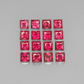 Pedras preciosas de espinélio vermelho natural de  ct, quadrado, VVS-VS