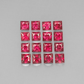 Pedras preciosas de espinélio vermelho natural de  ct, quadrado, VVS-VS