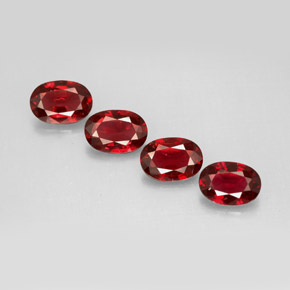 Pedras preciosas de espinélio vermelho natural de  ct, corte oval, VVS-VS