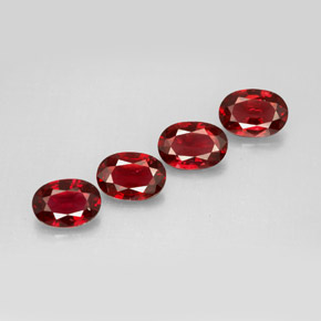 Pedras preciosas de espinélio vermelho natural de  ct, corte oval, VVS-VS