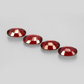 Pedras preciosas de espinélio vermelho natural de  ct, corte oval, VVS-VS