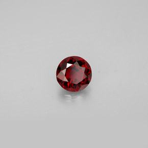 Espinélio vermelho natural 0,70ct, corte redondo, VS
