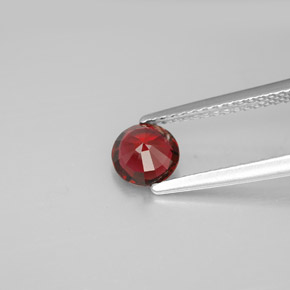 Espinélio vermelho natural 0,70ct, corte redondo, VS