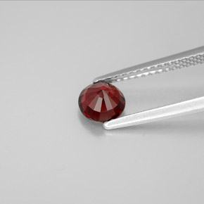 Espinélio vermelho natural 0,83ct, corte redondo, VVS-VS