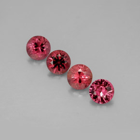 Pedras preciosas de espinélio vermelho natural de  ct, corte redondo, VVS-VS