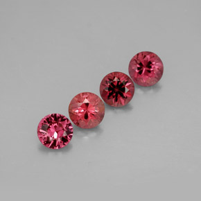 Pedras preciosas de espinélio vermelho natural de  ct, corte redondo, VVS-VS