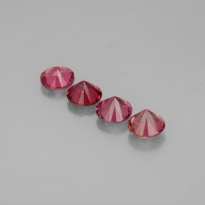 Pedras preciosas de espinélio vermelho natural de  ct, corte redondo, VVS-VS